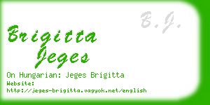 brigitta jeges business card